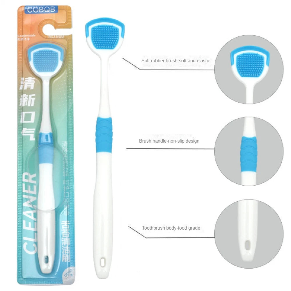 Tongue Scraper Oral Cleaner Brush Soft Silicone CleaningTongue Toothbrush Mouth Fresh Breath Scraping Hygiene Care Tools