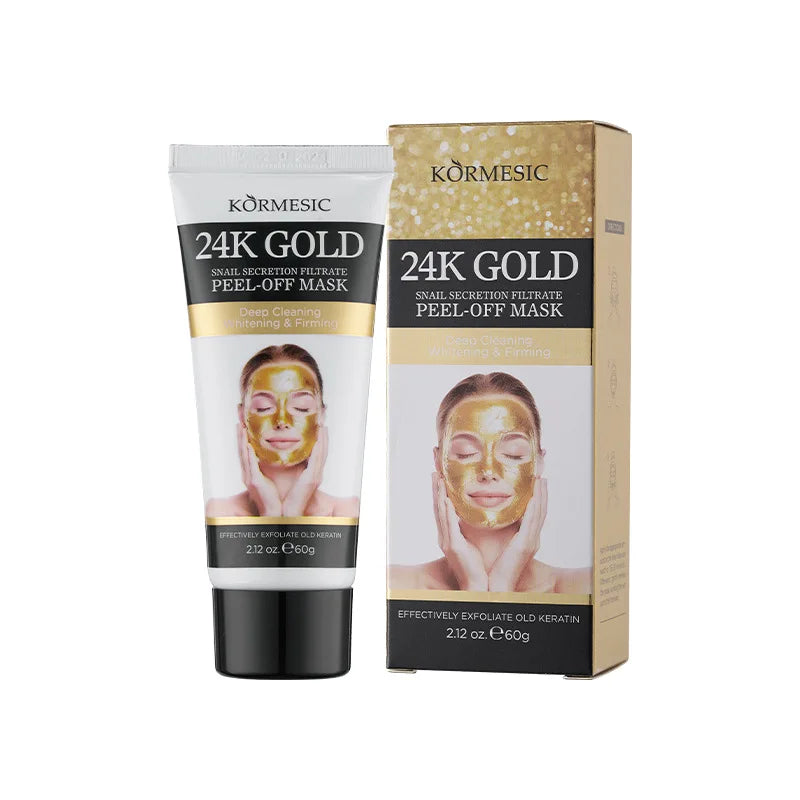 Kormesic 24K Gold Snail Peel-Off Facial Mask Moisturizing Nourishing Hydrating Face Masks Skin Care Products