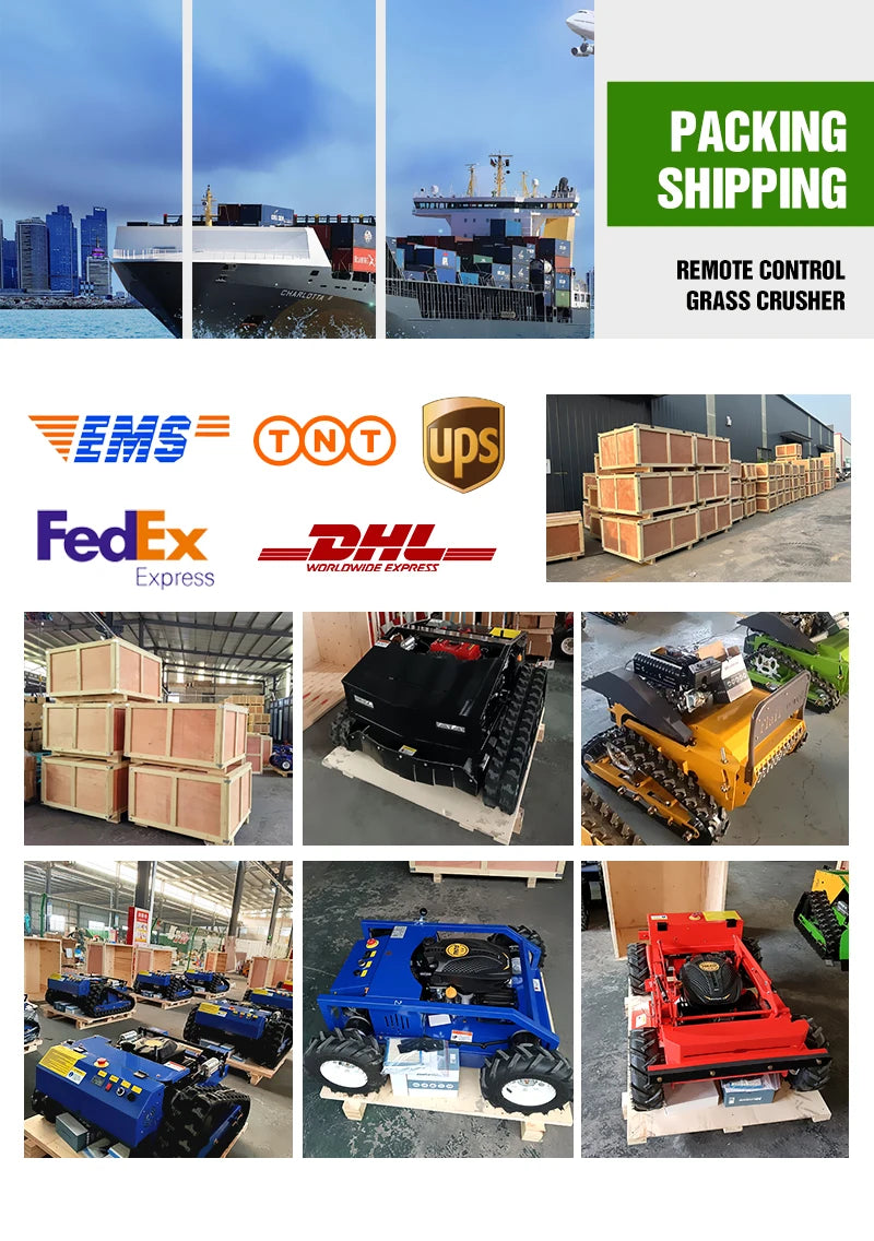 Customized 800mm Grass Robot Slope Crawler Remote Control Flail  Mower