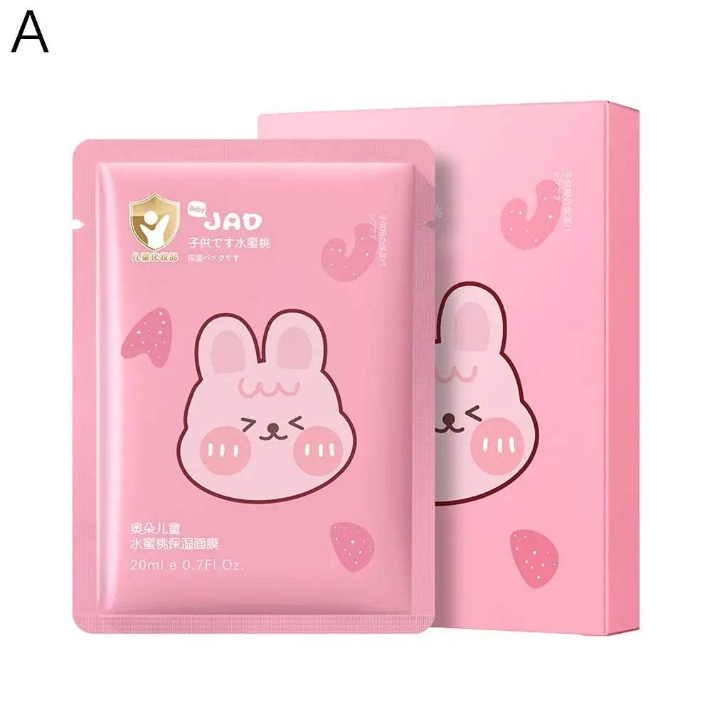 Cute Animal Cartoon Sheet Masks Childrens Spa Facial Masks Nourish For All Skin Types Gentle Moisturizing Brighten Mask Skincare