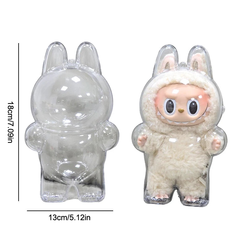 LABUBU Have A Seat Transparent Case Labubu Plastic Case Backpack Charms