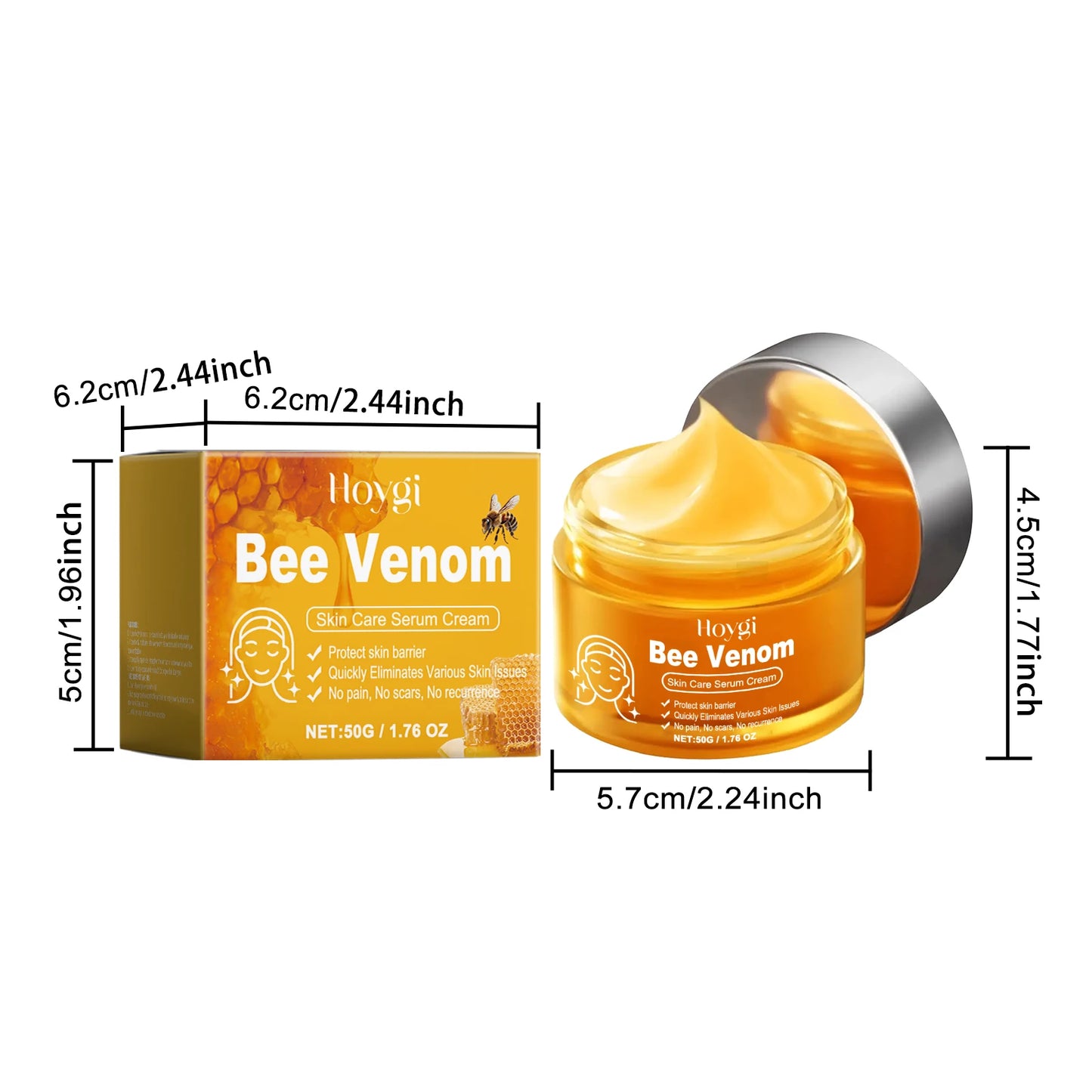 Bee Venom Skin Care Serum Cream Relieve Dry Skin Nourishing Skin Elastic Moisturizing Tightening Smoothing Brightening Cream