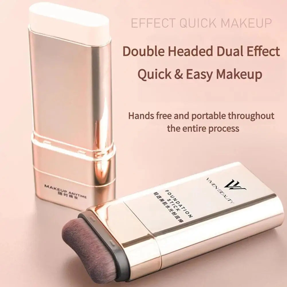 2-In-1 Matte Foundation Stick Lightweight Long-lasting Refreshing Full Coverage Dark Circles Corrector Facial Makeup