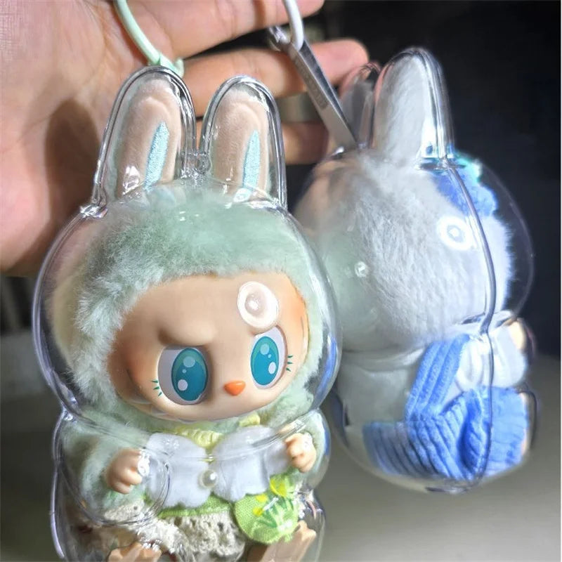 LABUBU Have A Seat Transparent Case Labubu Plastic Case Backpack Charms