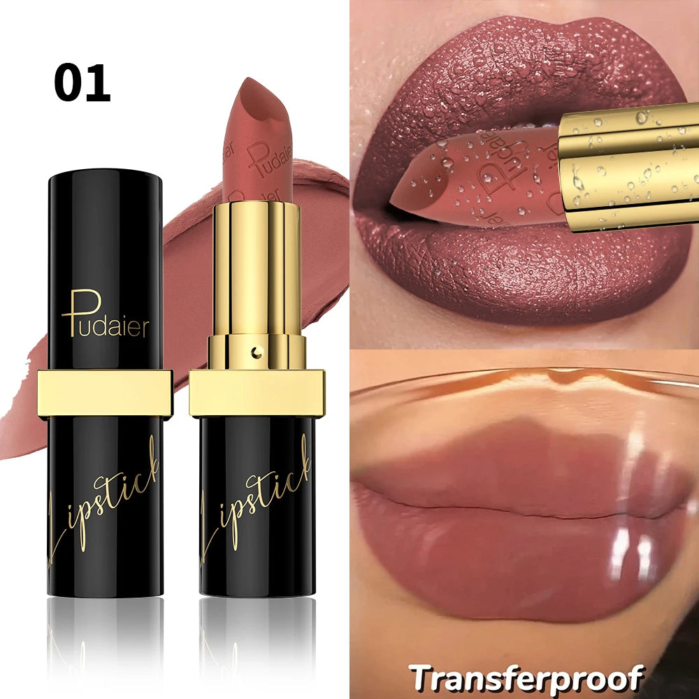 [Velvet Finish Matte Lipstick] Pudaier Long-Lasting, Waterproof Matte Lipstick - Soft Pink