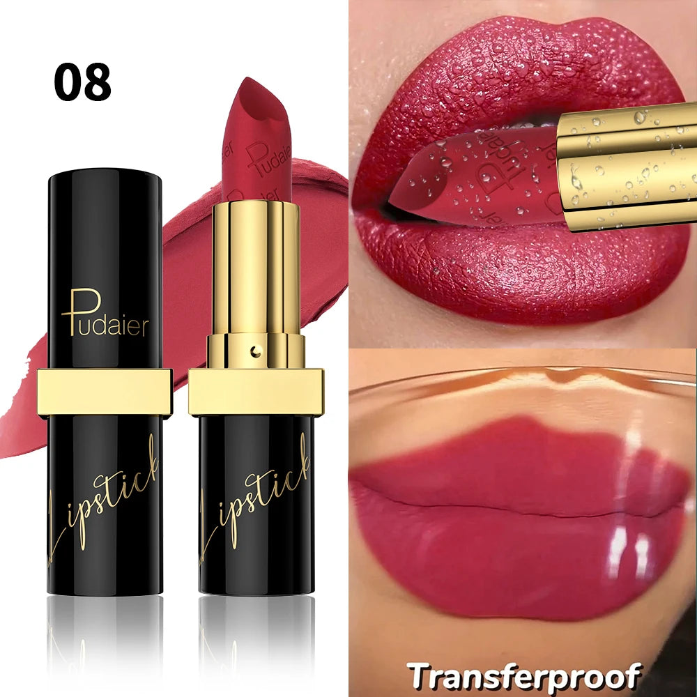 [Velvet Finish Matte Lipstick] Pudaier Long-Lasting, Waterproof Matte Lipstick - Soft Pink
