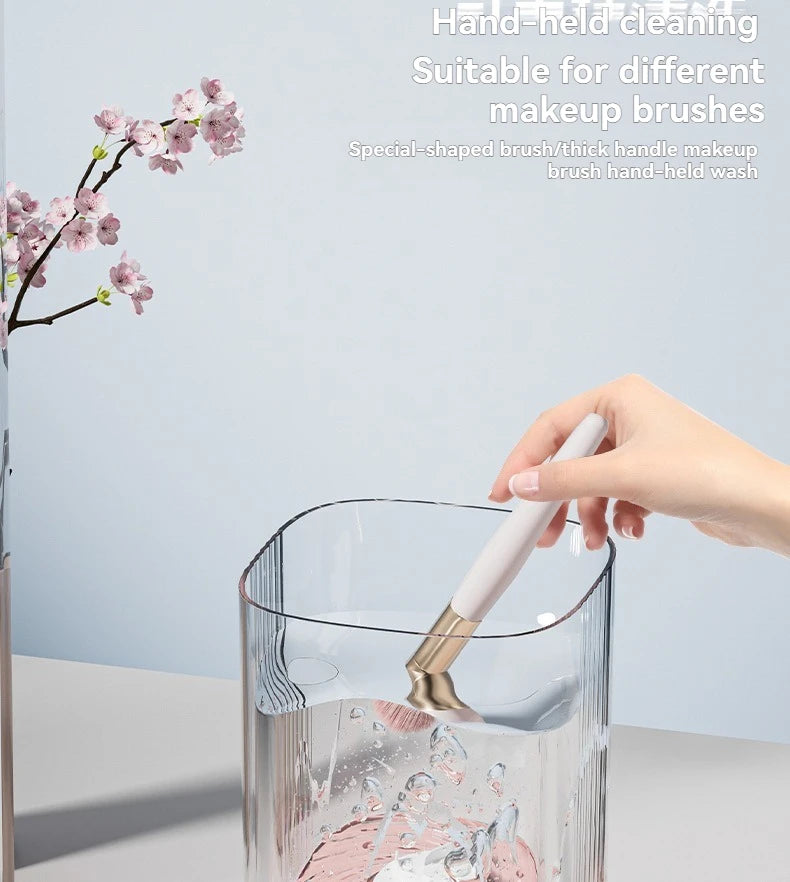 2025 New USB Electric Makeup Brush Cleaner Rechargeable Makeup Brushes Cleaning Tool Automatic Makeup Brush Cleaning Stand Devic