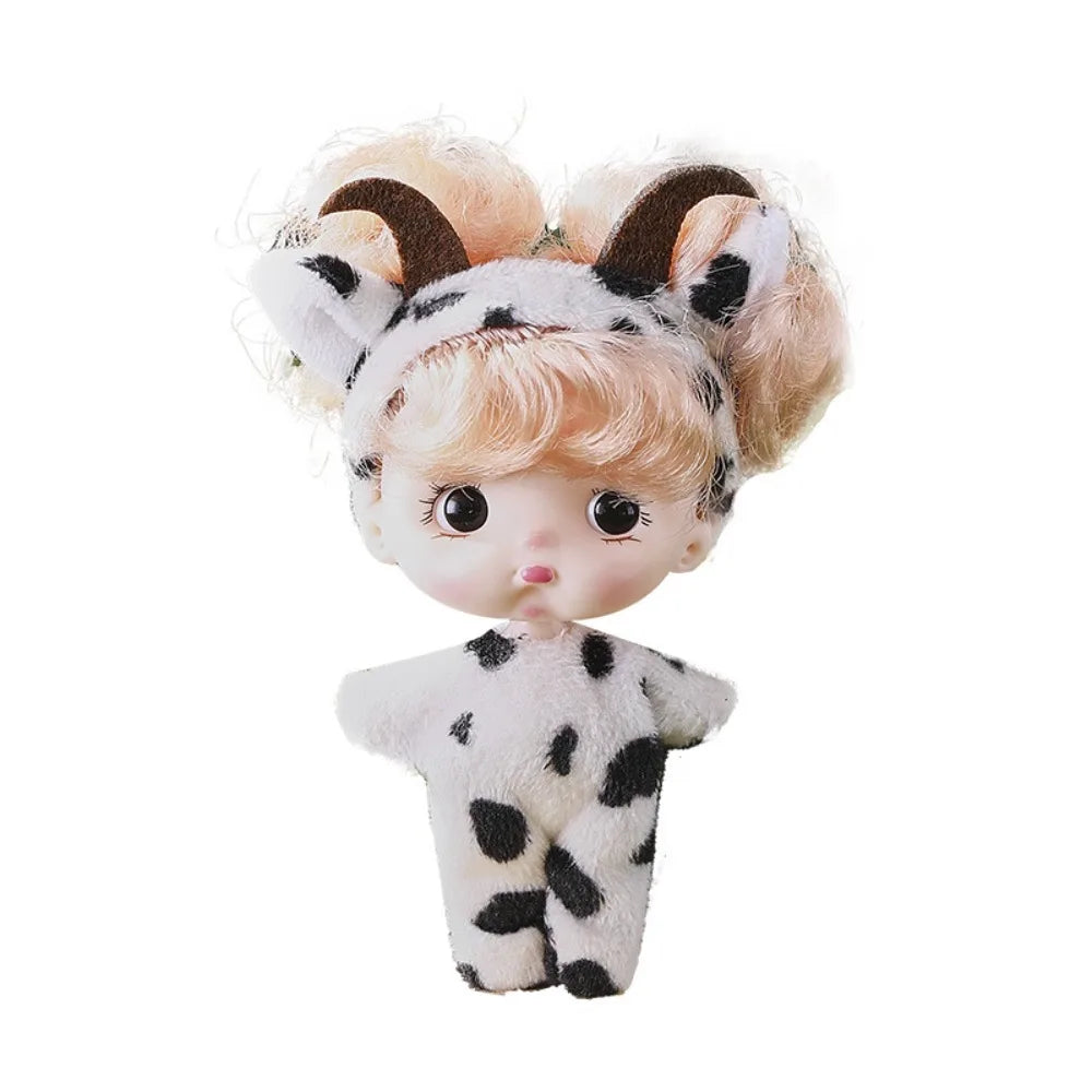 Cute Smile Baby Series Rebirth Doll Cute 8 Inch Mini Doll Animal Pattern Clothes Children's Toy Toy Figurine Birthday Gift