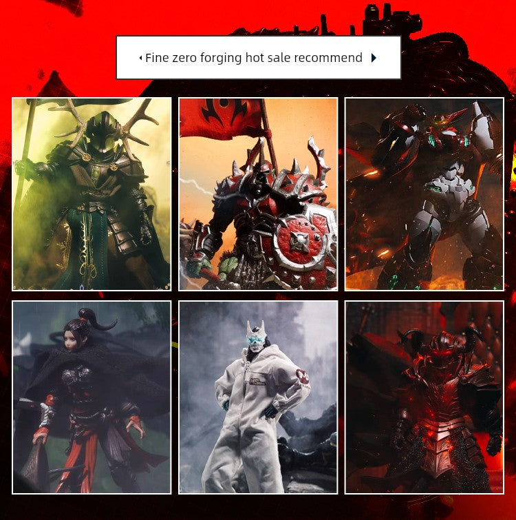 [Fine Zero Forging In Stock] Dark Source Warhammer Battle Handsome Horus Movable Model Toys Doll Clothes Cloak