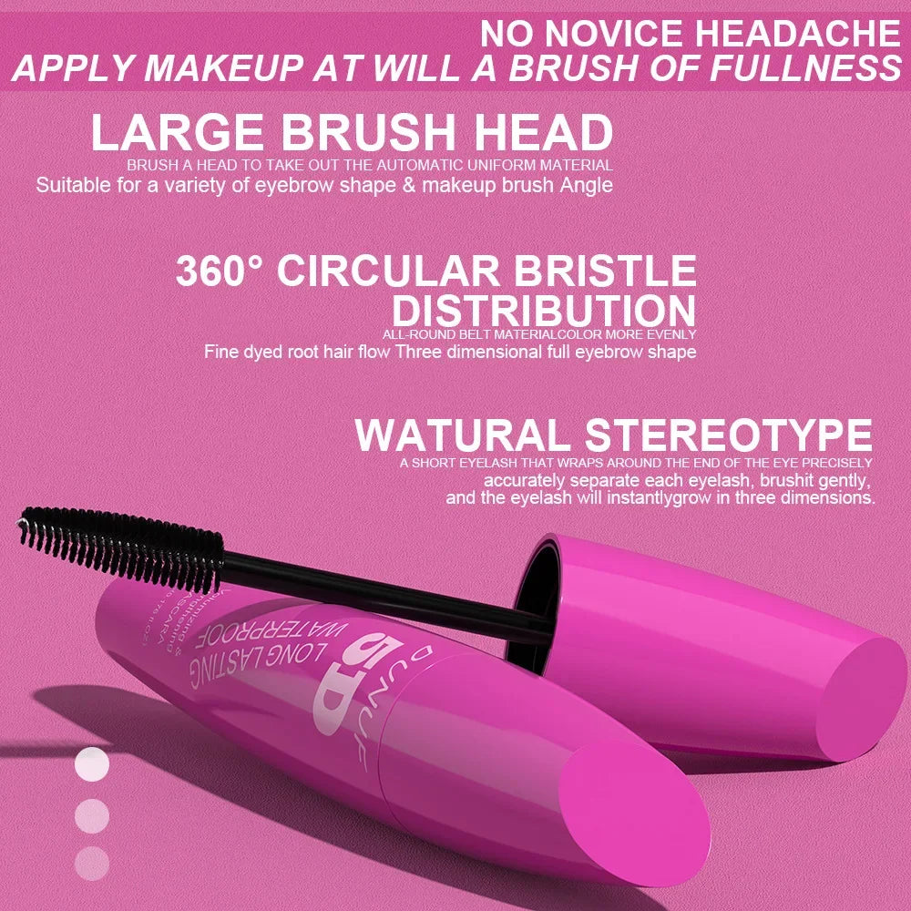 5D Waterproof Mascara Cream Thick Slender 24h Volumizing Lash Makeup Eyelash Curling Lengthening Lasting Eyelash Cream