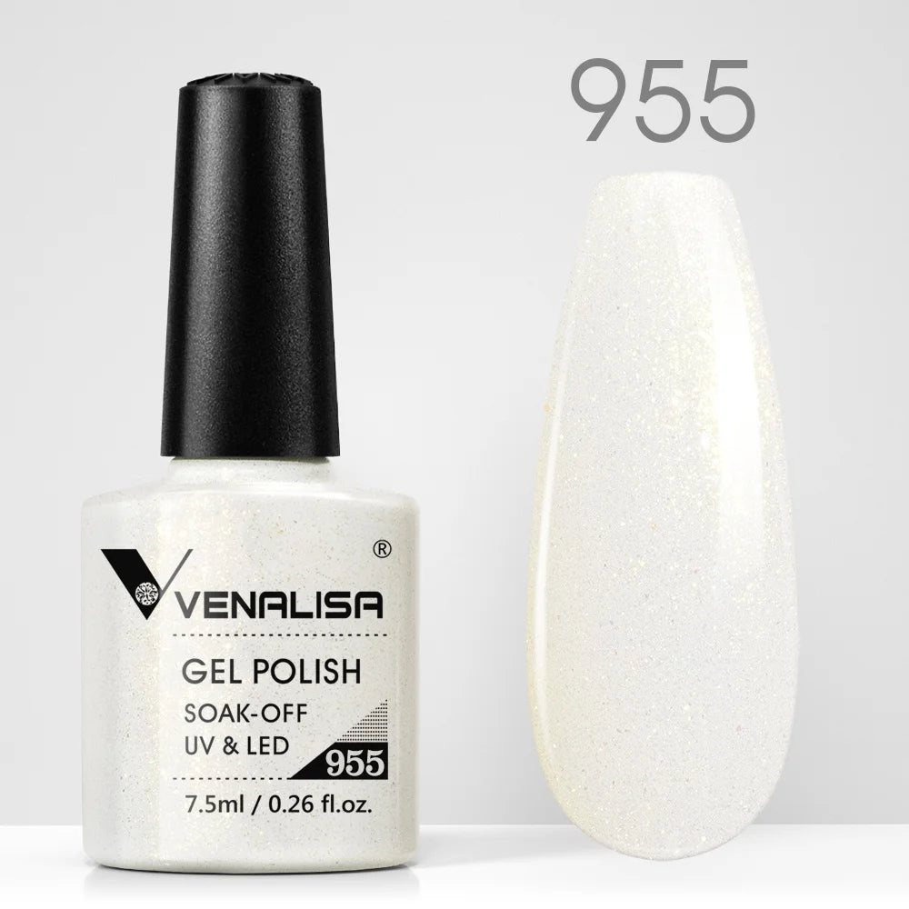 VENALISA Nail Gel Polish Semi Permanent Gellack Nail Art Salon TPO Free Glitter 7.5ml Soak off Organic UV LED Nail Gel Varnish