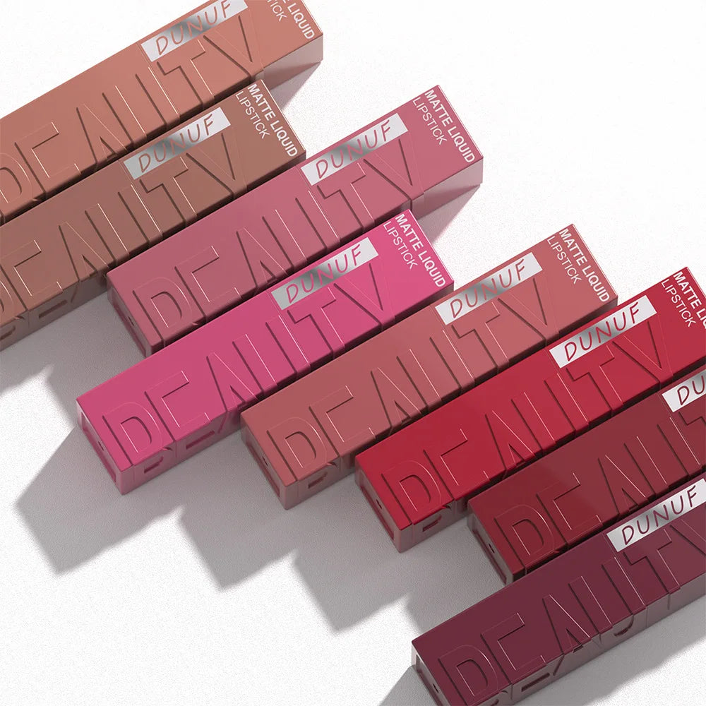 Velvet Matte Lipstick Set 8Pcs Waterproof Long Wearing Moisturizing Lip Glaze Non Transfer Smudge Proof Lip Color