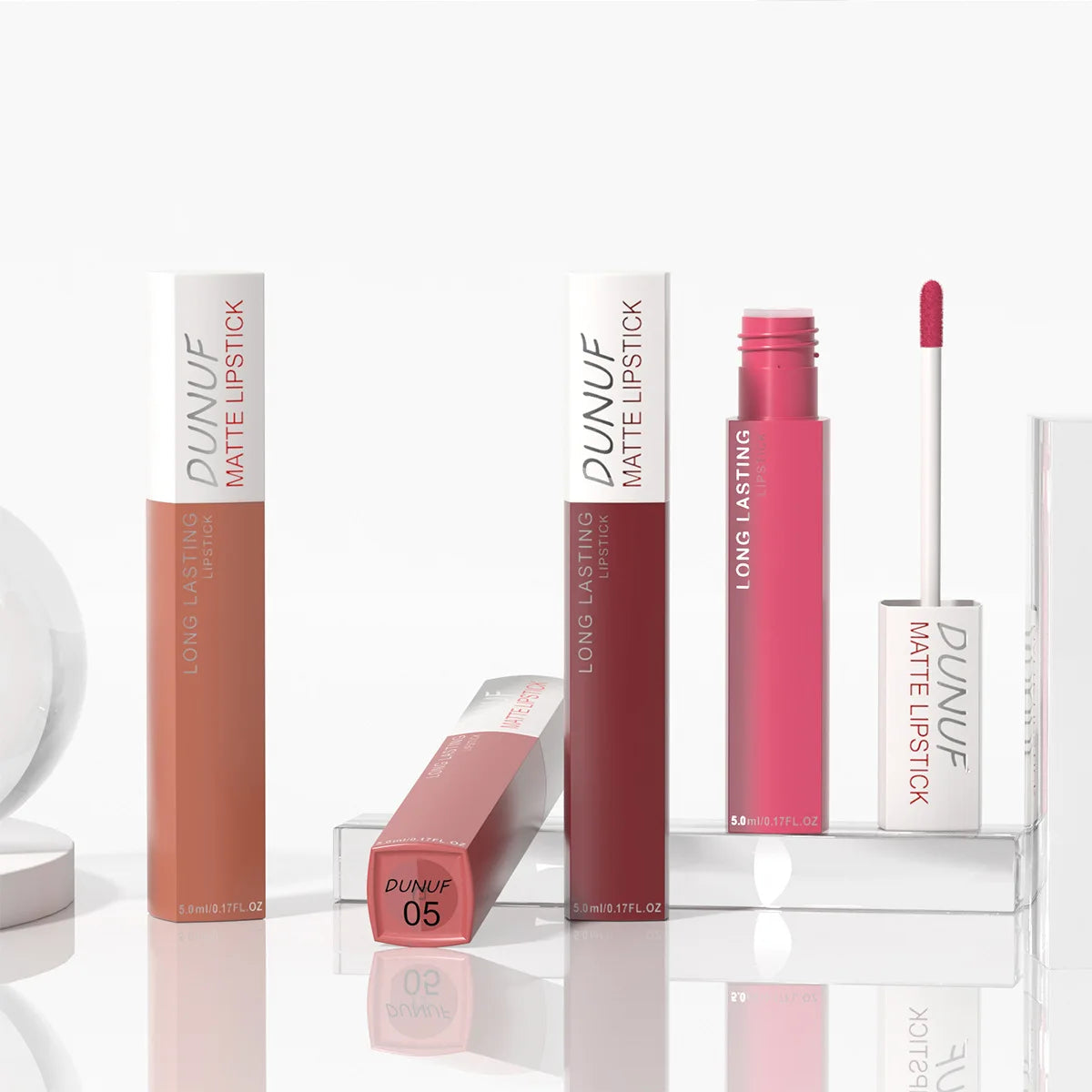 8PCS Long Lasting Matte Lipstick Set Waterproof Non Sticky Lip Glaze Never Fade Non Transfer Lipgloss