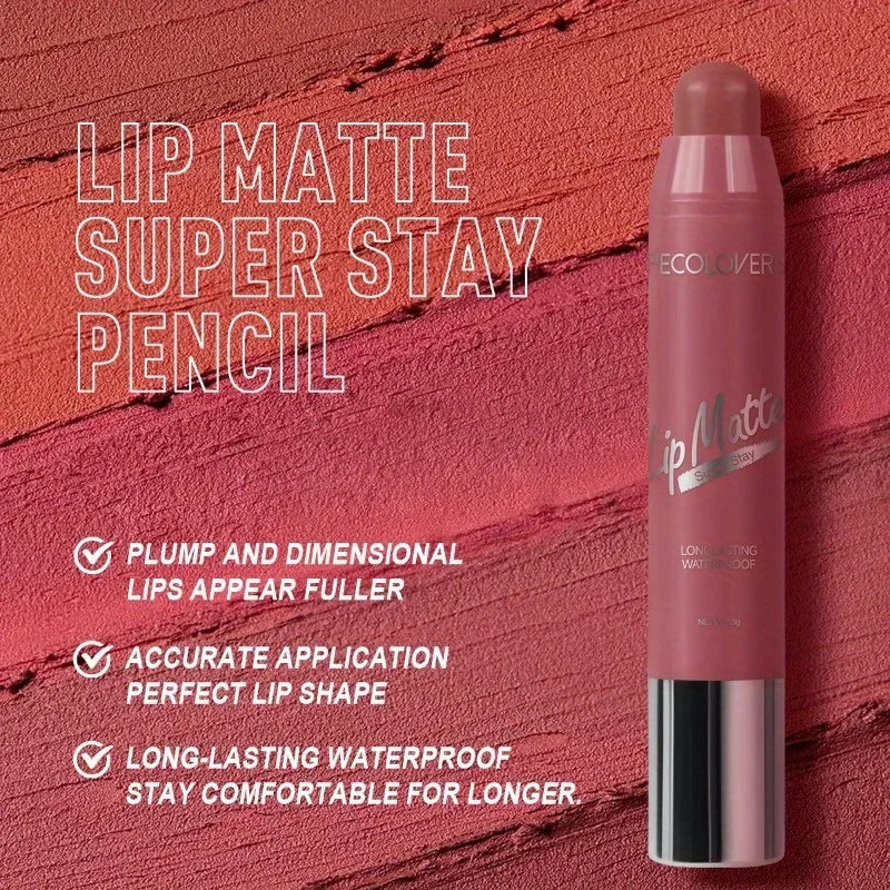Velvet Lipstick Lasting Nude Matte Lipstick Non-stick Waterproof Sexy Lip Balm Lip Pencil Women Cosmetics Makeup