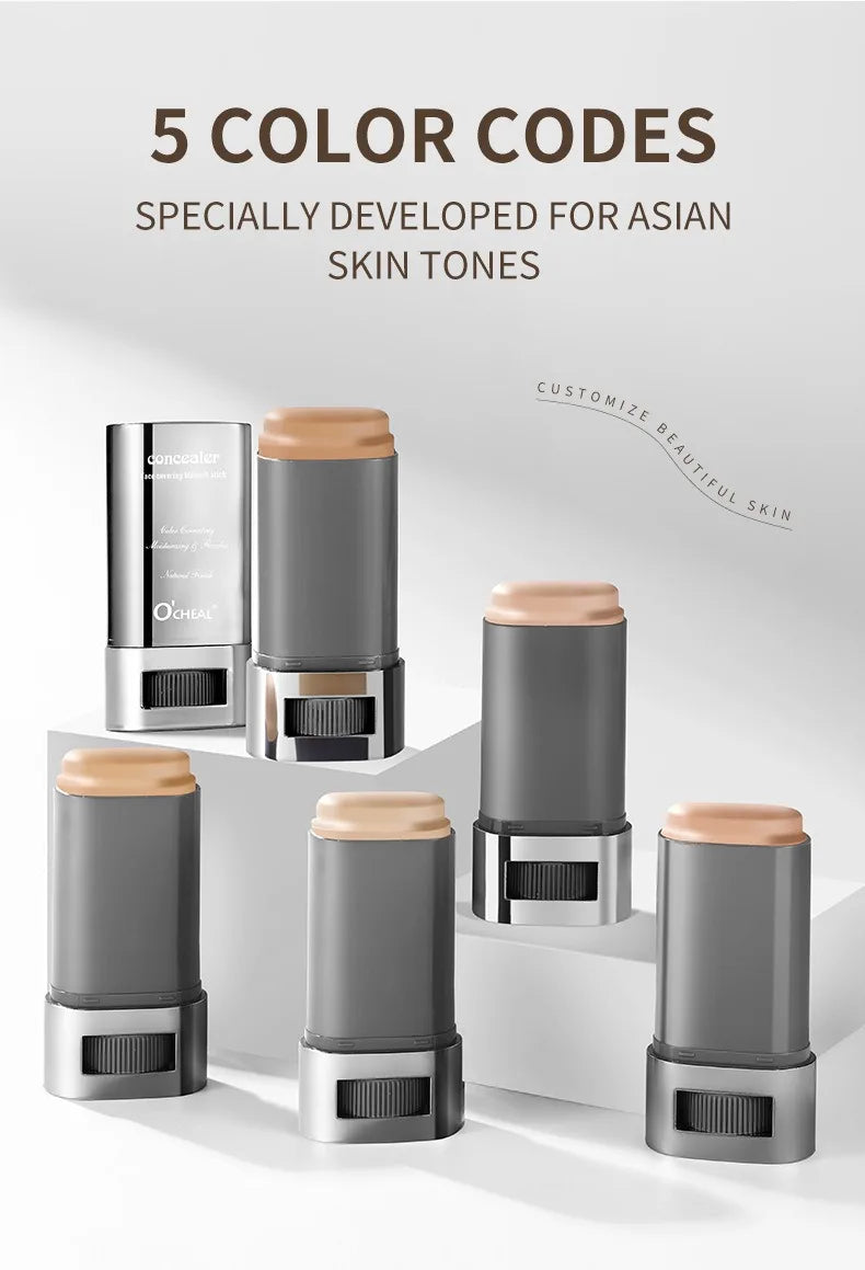 Matte Foundation Cream Stick Waterproof Lasting Oil-control Cover Acne Base Smooth Makeup Moisturize Brighten Concealer Lip Base