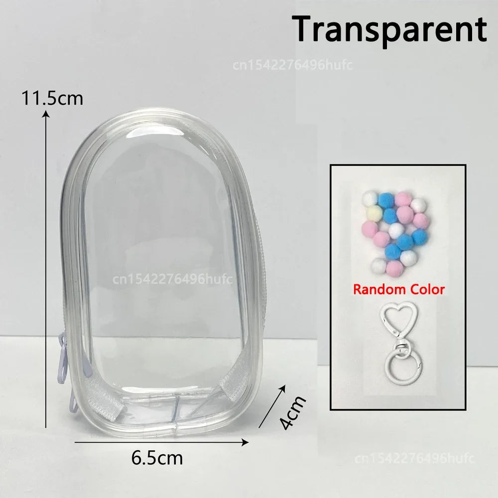 Labubu Mini 4.0 Transparent Protector Case Display Bag For Labubu V1 V2 V3 V4 Storage Bag Doll Outfit Accessories Only Case