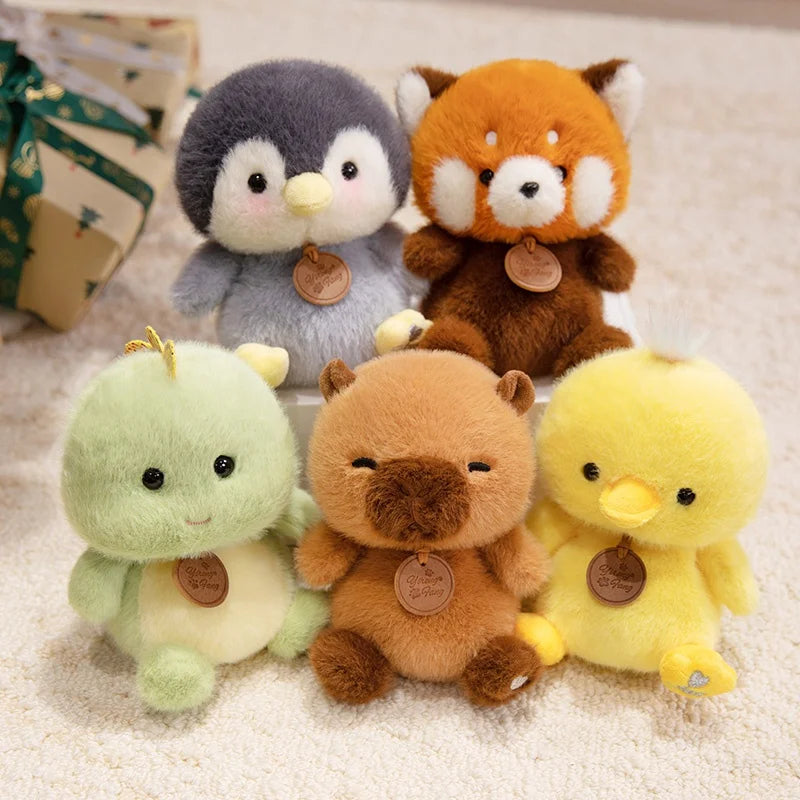 Cute Sitting Animals Red Panda Fox Sloth Cat Soft Plush Dolls Stuffed Capybara Pig Plushie Baby Toys Gifts For Children