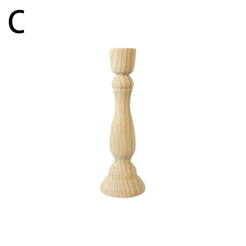 Wooden Candle Holder For Wedding Decorations Retro Wood Classic Candlestick andle Stand Party Living Room Home Decoration