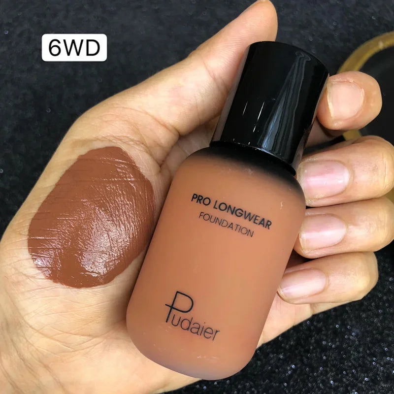 40ML Face Liquid Foundation Full Concealer Makeup Waterproof Base Brighten Whitening Cover Dark Circle Matte Foundation Cosmetic