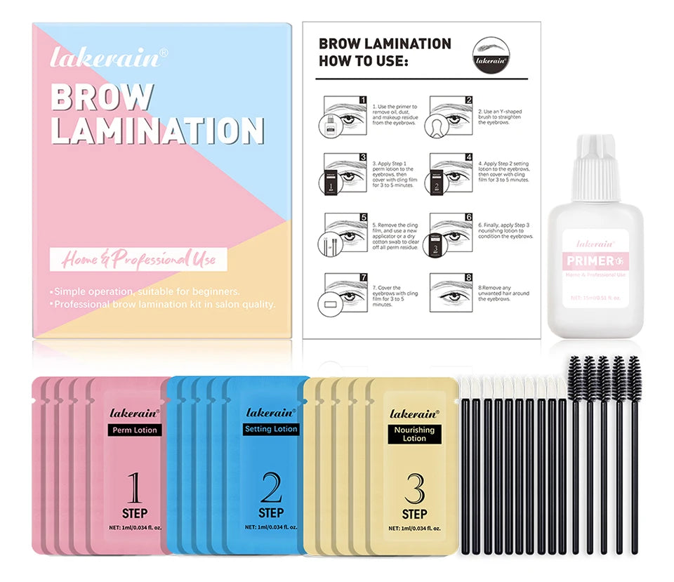 Brow Lamination Kit At Home DIY Eyebrow Lamination Kit Professional Eye Brow Perm Kit Instant DIY Eyebrow Lift Kit for Fuller
