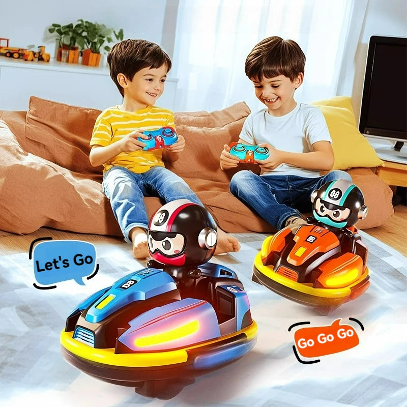 RC Football Sports Battle Bumper Car Toy for Kid Catapult Robot Karting Toy with Music Light RC Game for Boy Girl Family Battles
