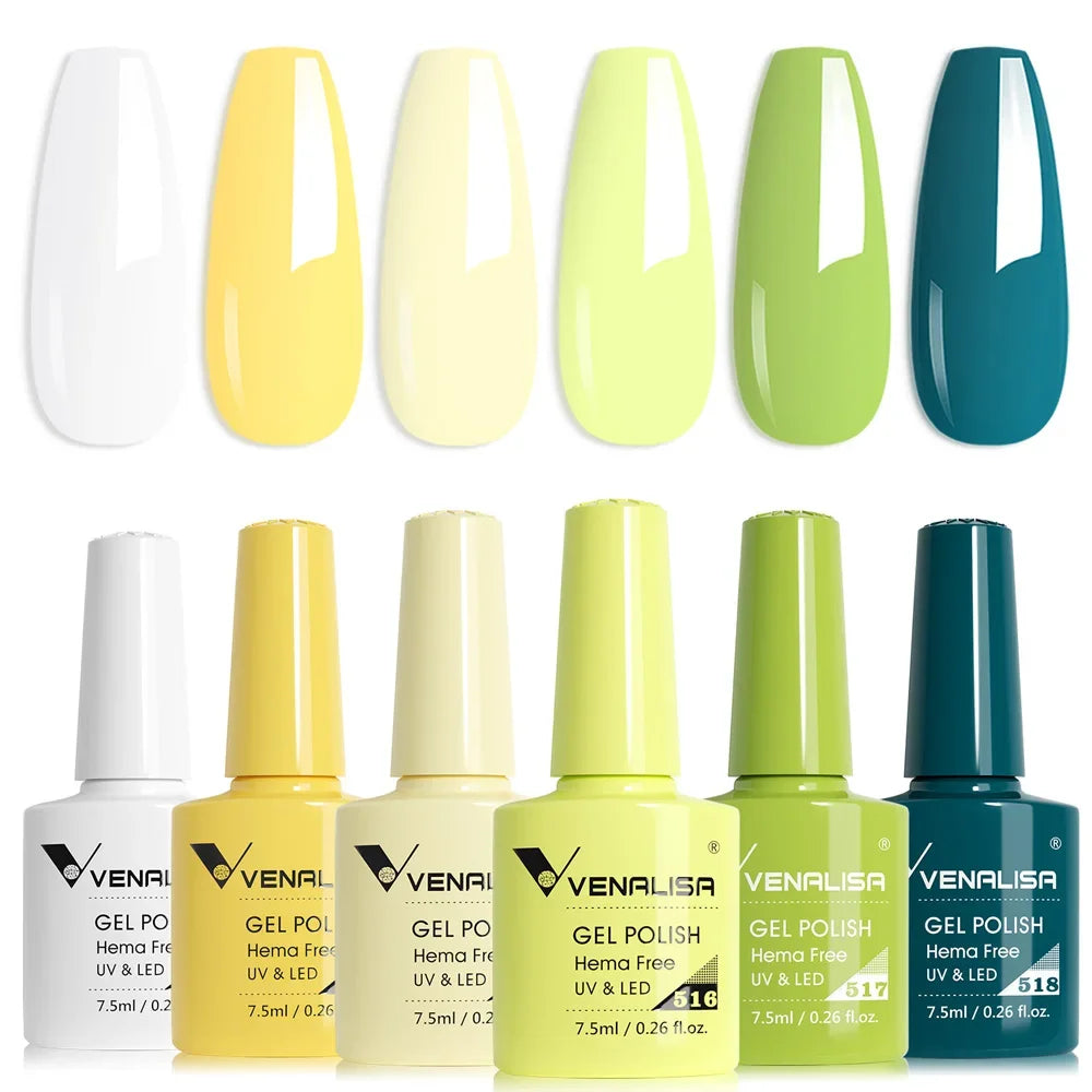 Venalisa Nail Gel Polish Fall Nails HEMA/TPO FREE Winter Christmas Color Kit Soak off UV LED Semi Permanent Nail Gel 6pcs Kit