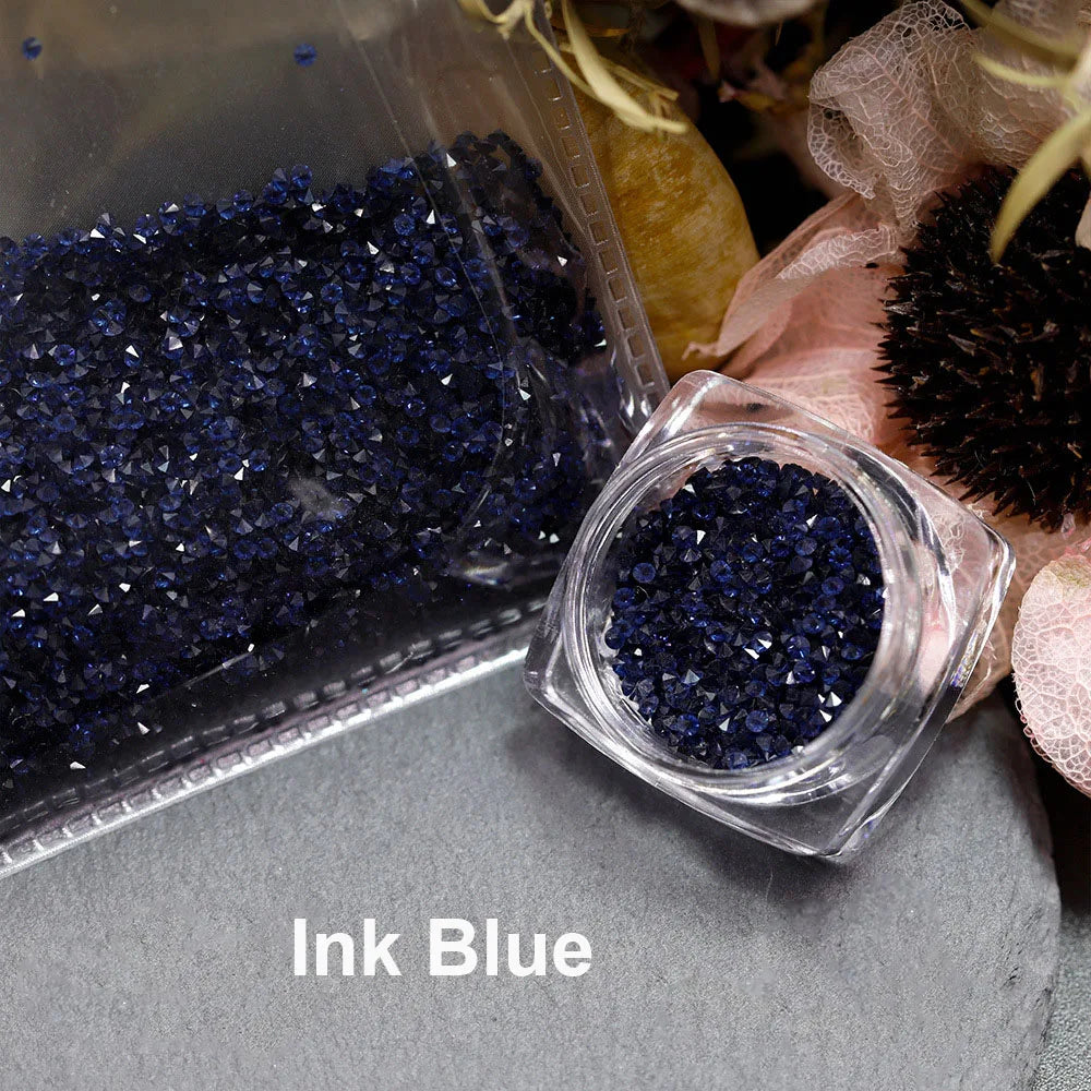 1440pcs/bag 1.2mm Wholesale Mini Pixie стразы Non Hotfix Rhinestone Micro Crystal Zircon Nail Art Rhinestones Decoration