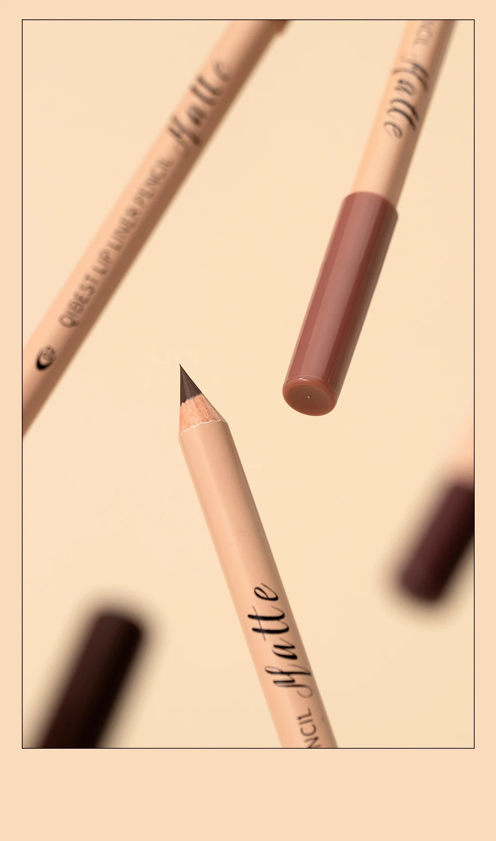 12Color Matte Lipstick Lipliner Set Nude Soft Matte Lip Liner Set Non-Drying Waterproof Plumping Outline The Lips Contour Makeup