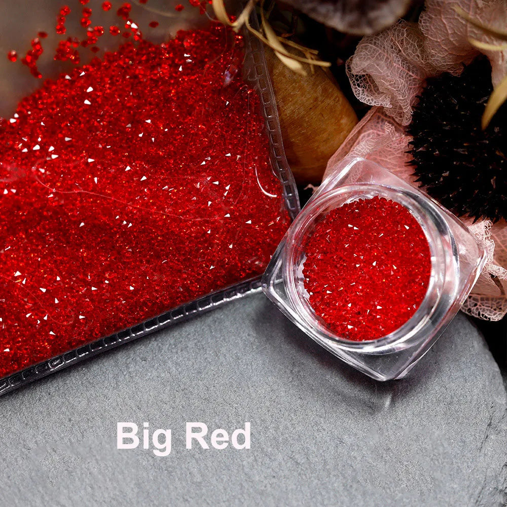 1440pcs/bag 1.2mm Wholesale Mini Pixie стразы Non Hotfix Rhinestone Micro Crystal Zircon Nail Art Rhinestones Decoration