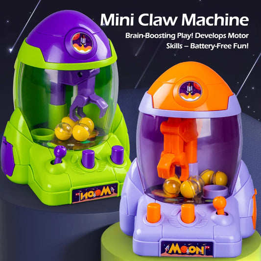 Mini Space Rocket grabbing machine ball,pincer Egg Twister Clip Doll Twister Scratching Machine Girl Boy Christmas Birthday Gift