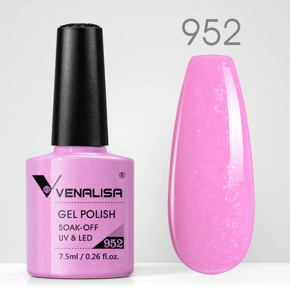 VENALISA Nail Gel Polish Semi Permanent Gellack Nail Art Salon TPO Free Glitter 7.5ml Soak off Organic UV LED Nail Gel Varnish