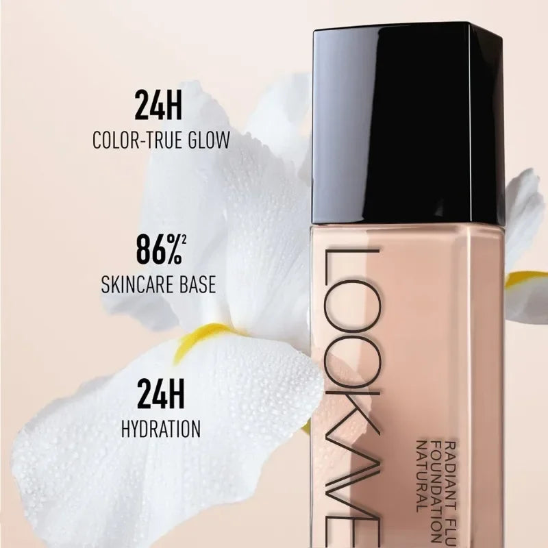 Full Cover Matte Foundation Lasting Moisturizing Brighten Concealer Liquid Foundation Waterproof CC Cream Base Makeup Cosmetics