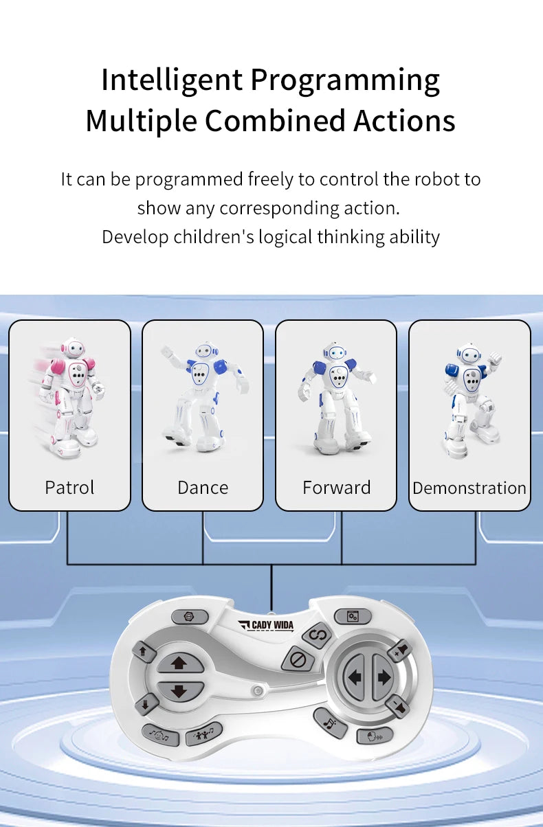 Robot Rc Emo Samrt Intelligent 2.4G Infrared Sensor Wireless Dance Music Robo Remote Control Programming Robot Toys for Girls