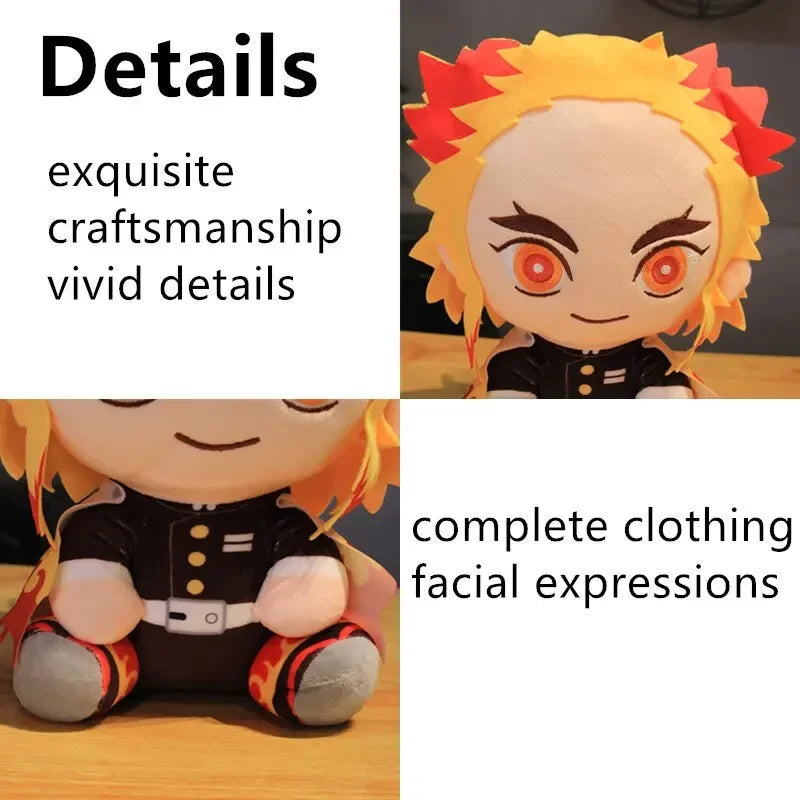 20cm Hot Japan Demon Slayer Plush Dolls Lovely Anime Kimetsu No Yaiba Kamado Tanjirou Nezuko Zenitsu Kyoujurou Toys Kids Gifts
