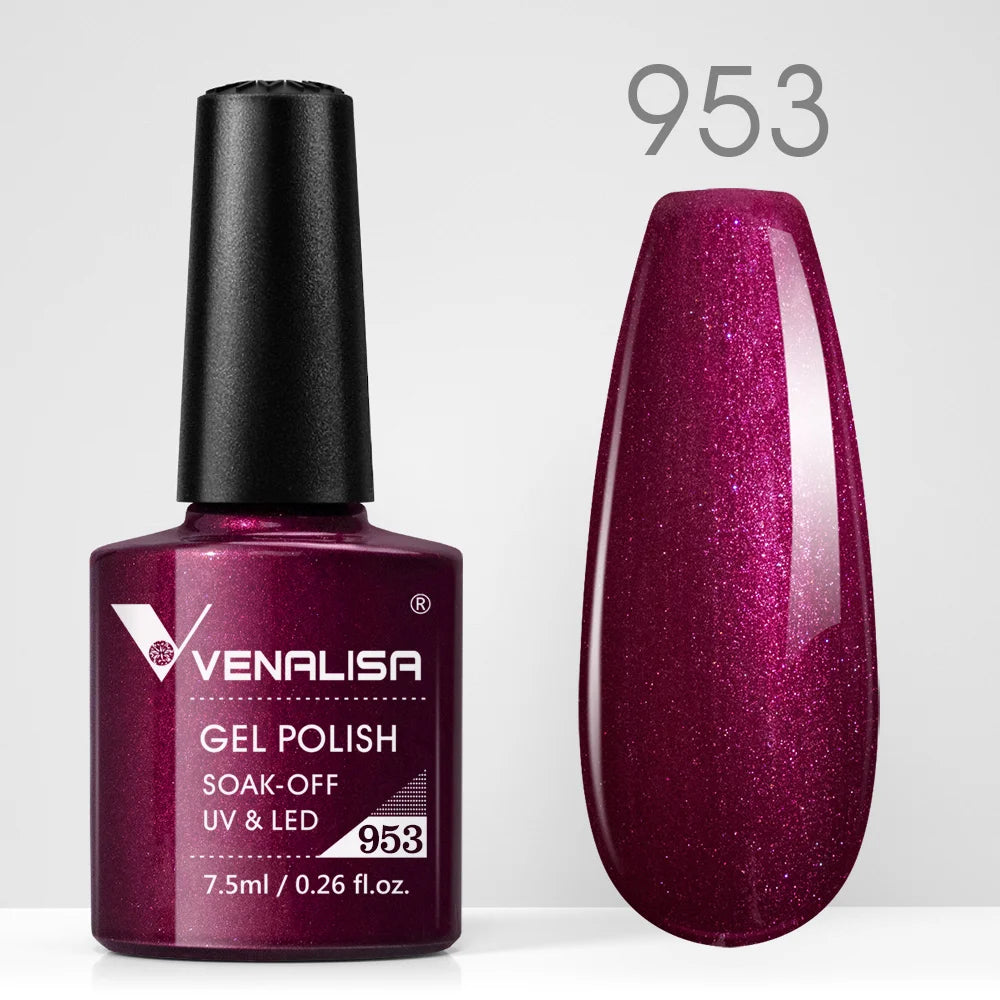 VENALISA Nail Gel Polish Semi Permanent Gellack Nail Art Salon TPO Free Glitter 7.5ml Soak off Organic UV LED Nail Gel Varnish