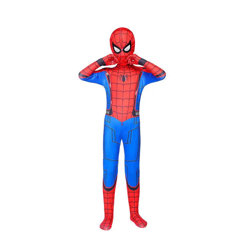 Superhero Spider Man Costume Jumpsuit Miles Spiderman Halloween Cosplay Costumes Bodysuit Head Cover Separation Party Set