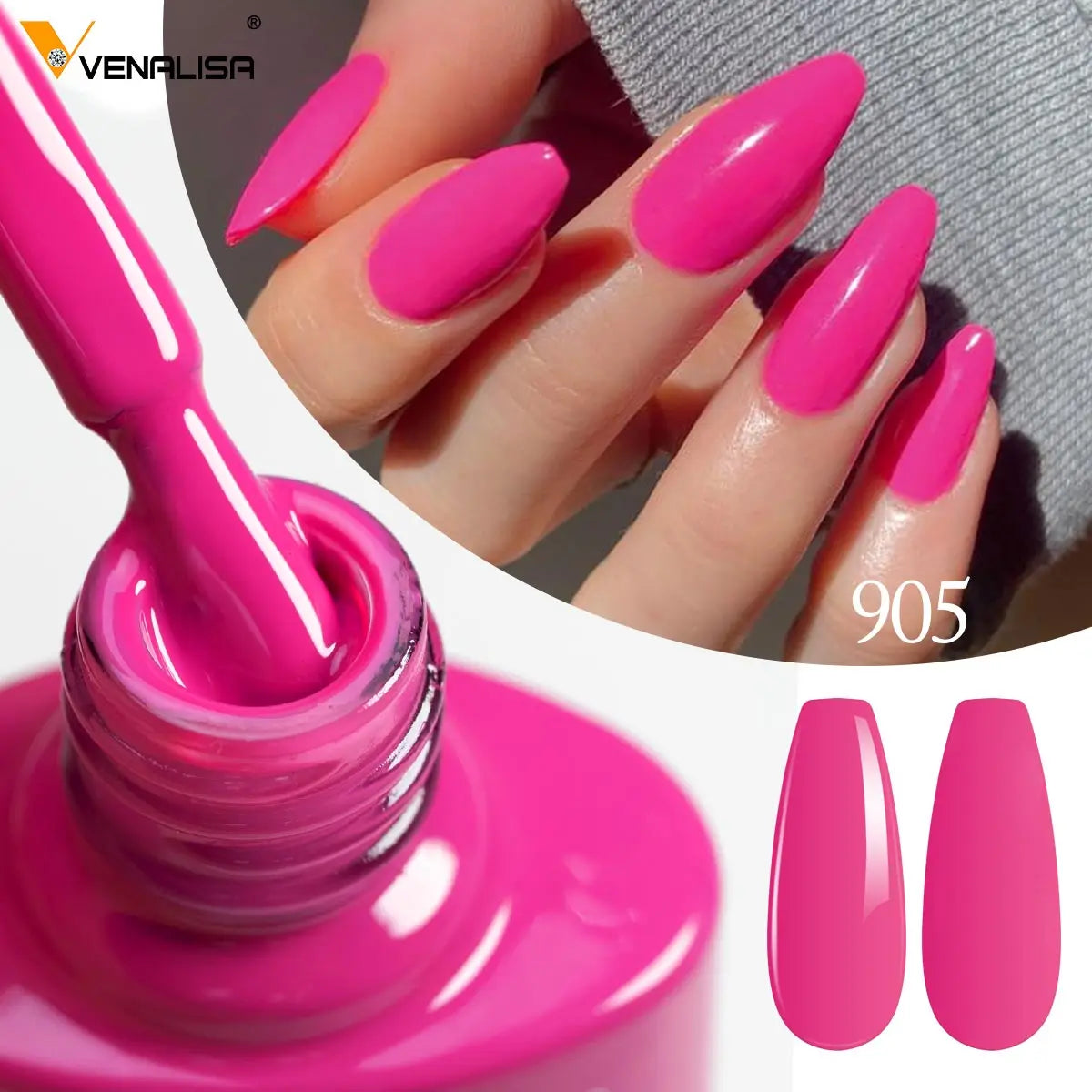 VENALISA Nail Gel Polish Semi Permanent Gellack Nail Art Salon TPO Free Glitter 7.5ml Soak off Organic UV LED Nail Gel Varnish