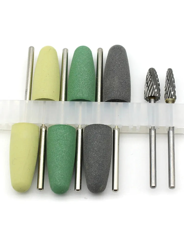 8Pcs/set HP Dental Resin Base Acrylic Polishing Burs Kit Drill Polisher Rotary Dentista Tool Dental Lab Instrument