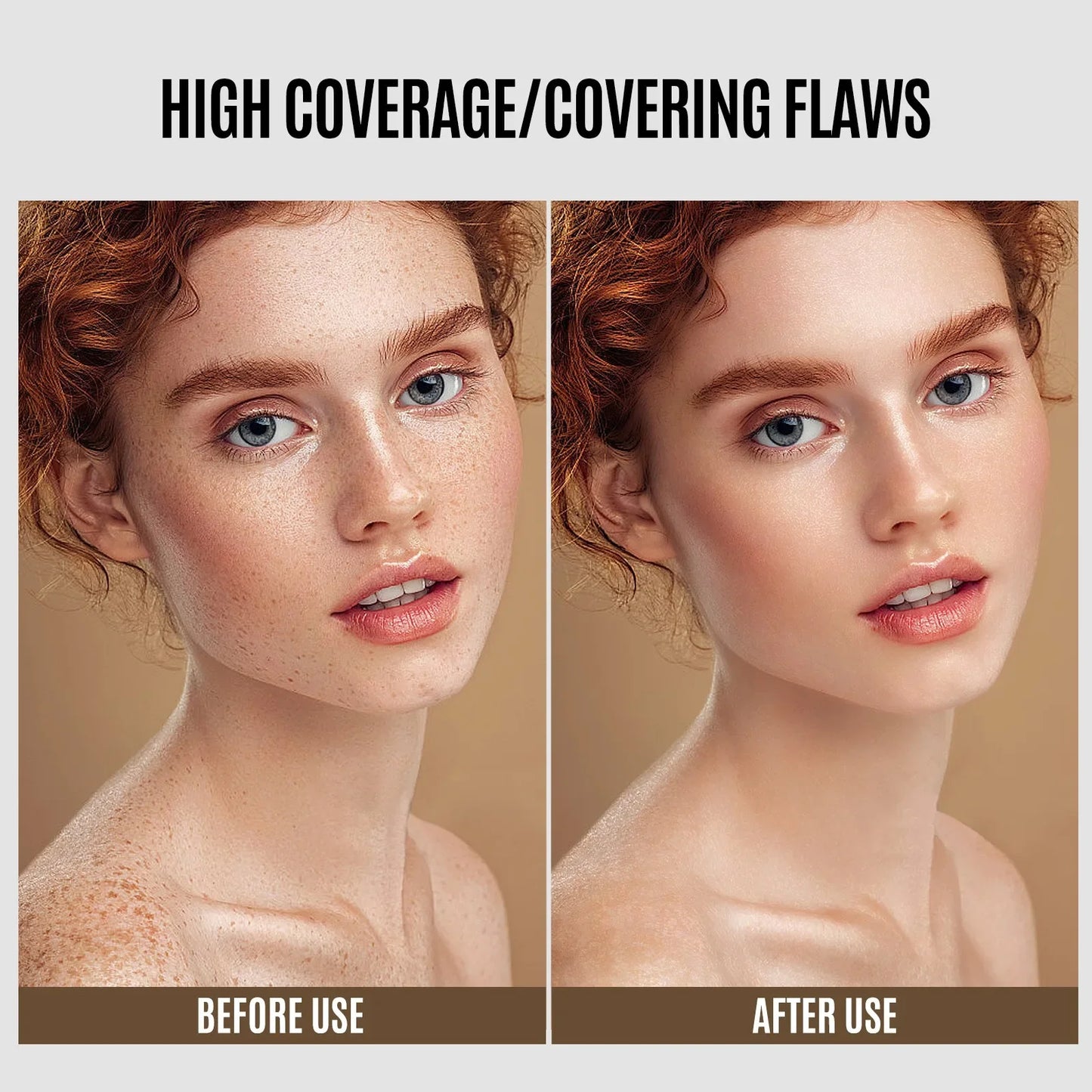 Breathable Matte Foundation Natural Nude Wheat Long Lasting Moisturizing Sweat-proof Liquid Concealer BB Cream for Women Makeup