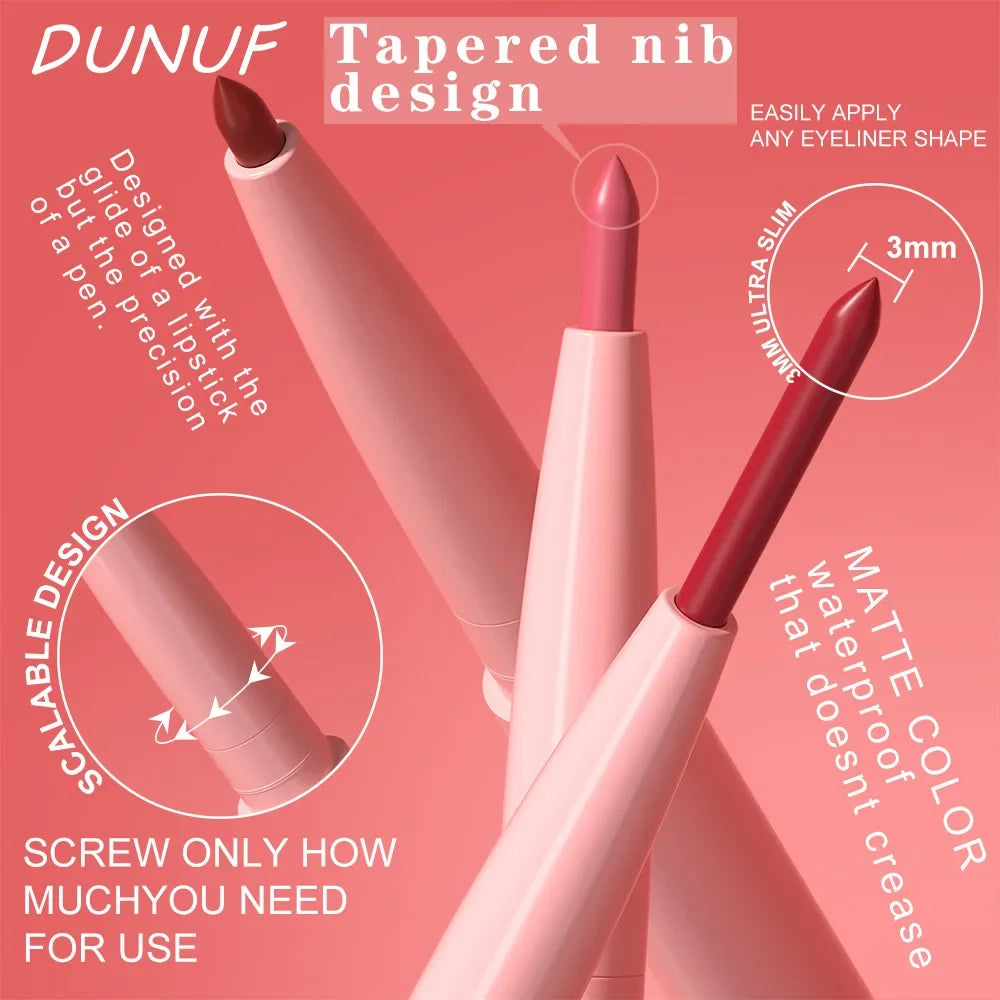 12 Colors Lip Liner Lip Pencil Set Matte Lipstick Waterproof 24 Hours Long Lasting Korean Lip Tint Makeup For Women Cosmetics