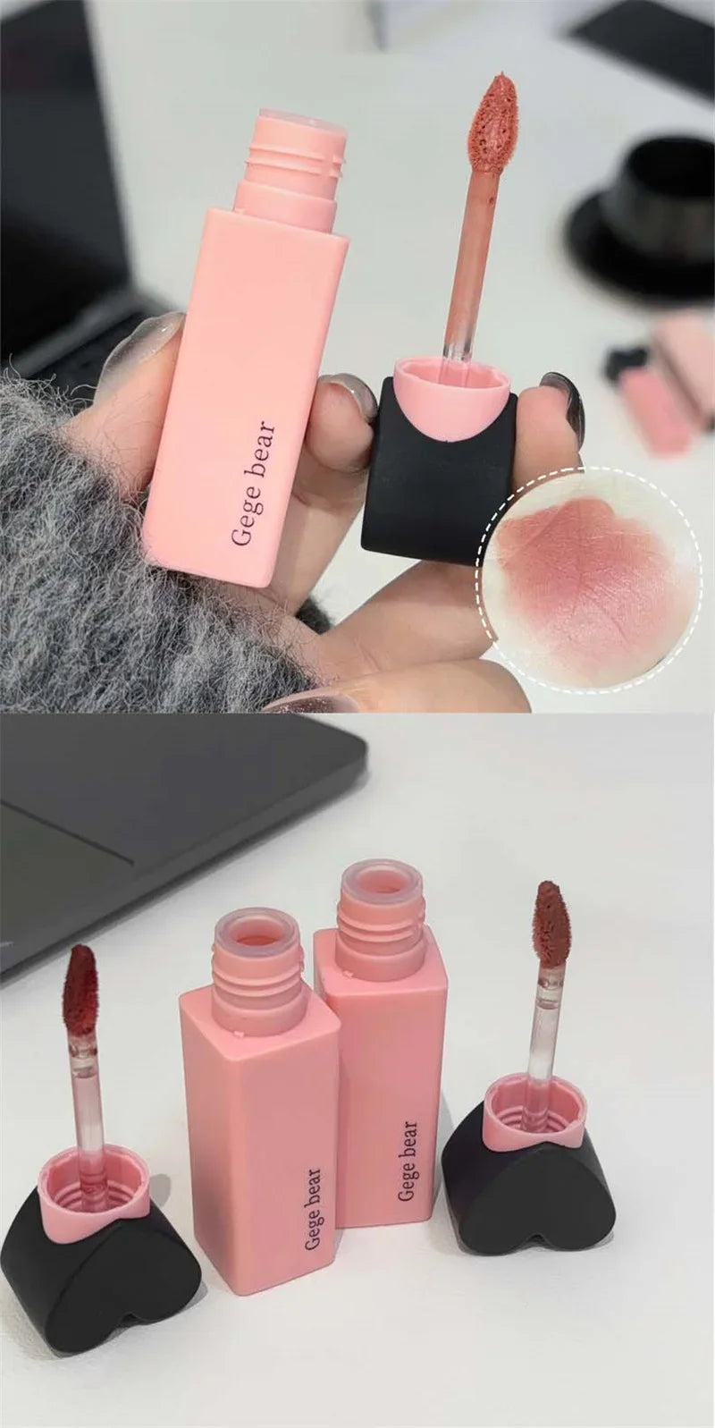 Dream Love Heart Lipstick Velvet Matte Lip Mud Clay Lip Gloss Liquid Lip Tint Cream Pigment Long Lasting Silky Lips Cosmetics
