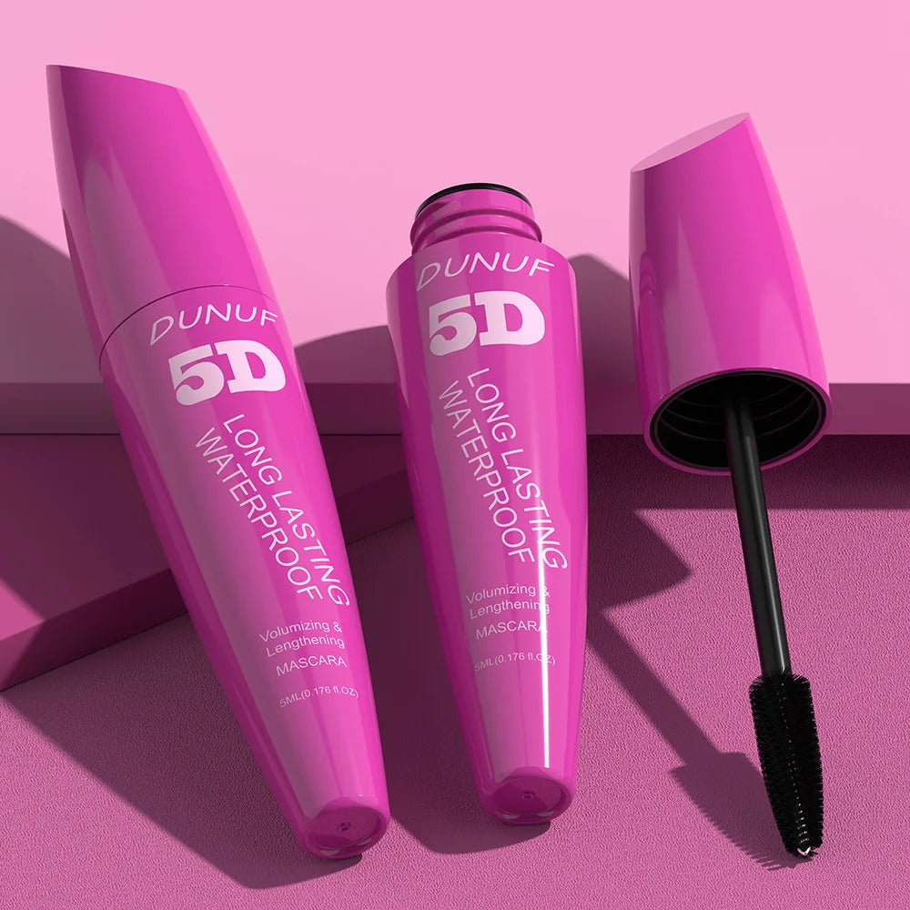 5D Waterproof Mascara Cream Thick Slender 24h Volumizing Lash Makeup Eyelash Curling Lengthening Lasting Eyelash Cream