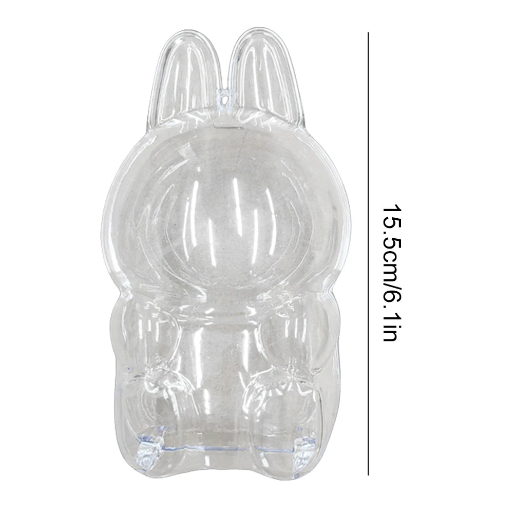 Protective Case for Labubu Have a Seat Transparent Protective Cover for Labubu Doll Plastic Clear Display Box Easy Installation