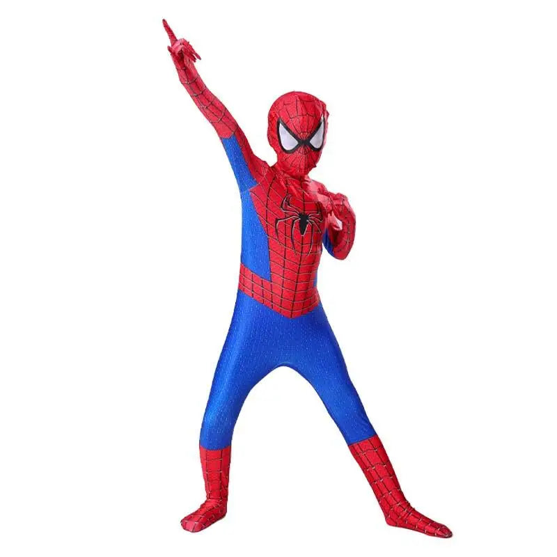 Superhero Spider Man Costume Jumpsuit Miles Spiderman Halloween Cosplay Costumes Bodysuit Head Cover Separation Party Set