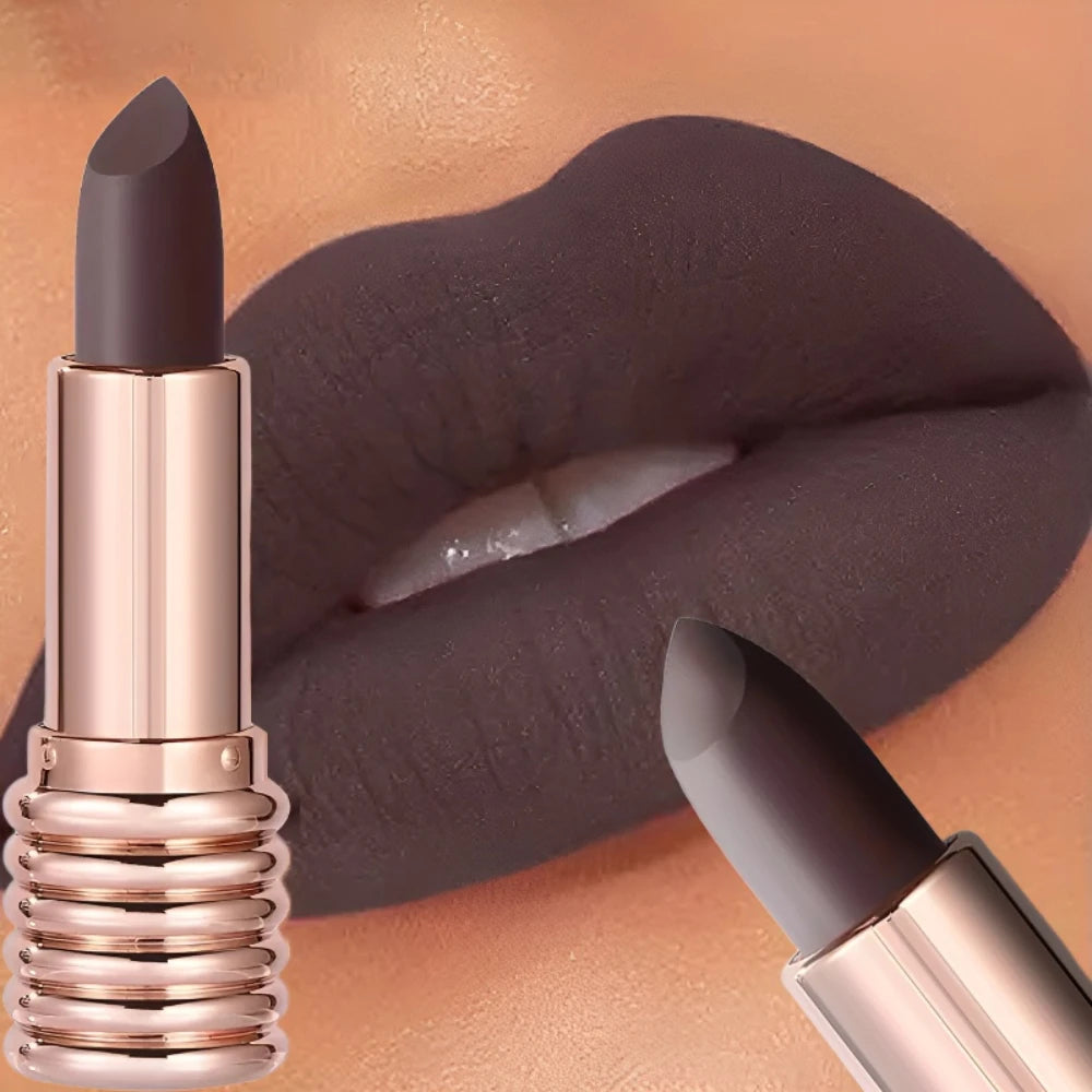 Threaded Long-lasting Matte Lipstick With Smudge-Proof Formula Velvet Lips Sauce Color Liner Pencil For Women's Makeup Cosmetic