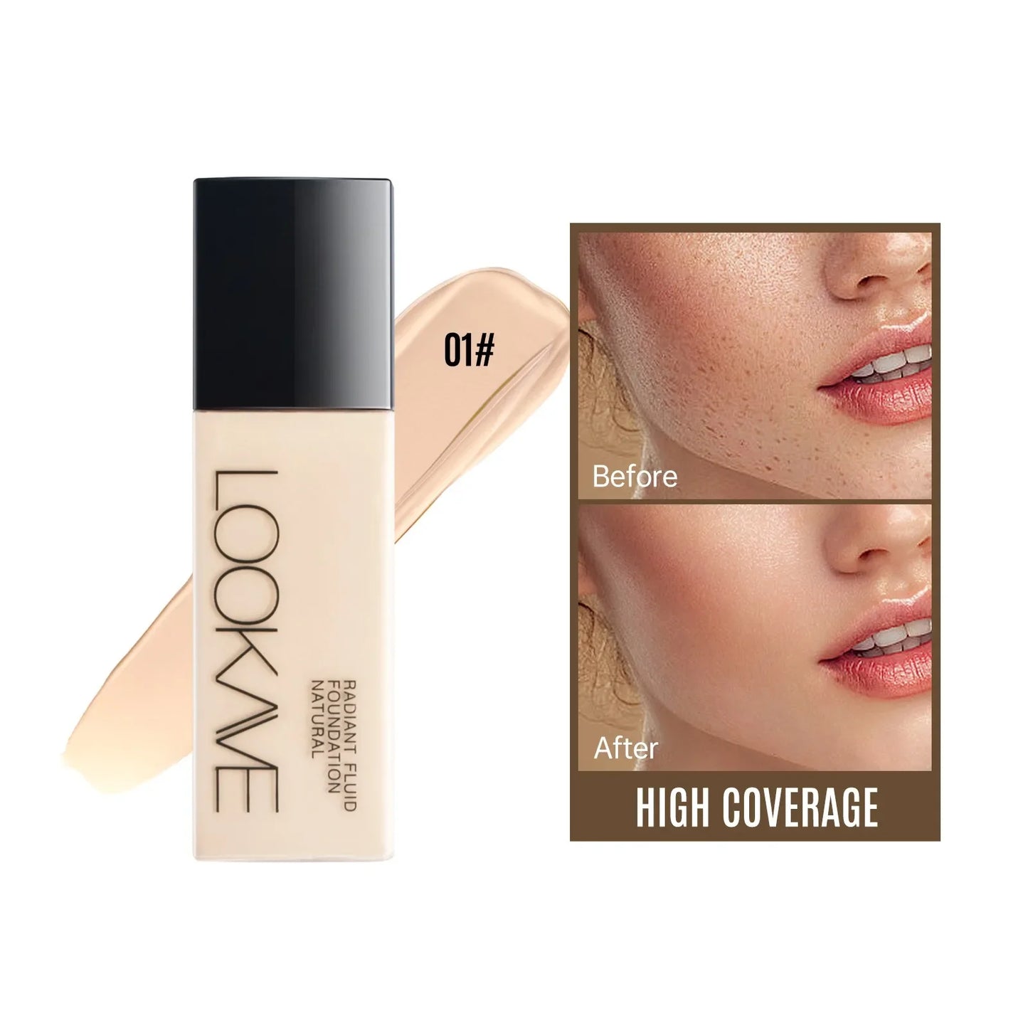 Breathable Matte Foundation Natural Nude Wheat Long Lasting Moisturizing Sweat-proof Liquid Concealer BB Cream for Women Makeup