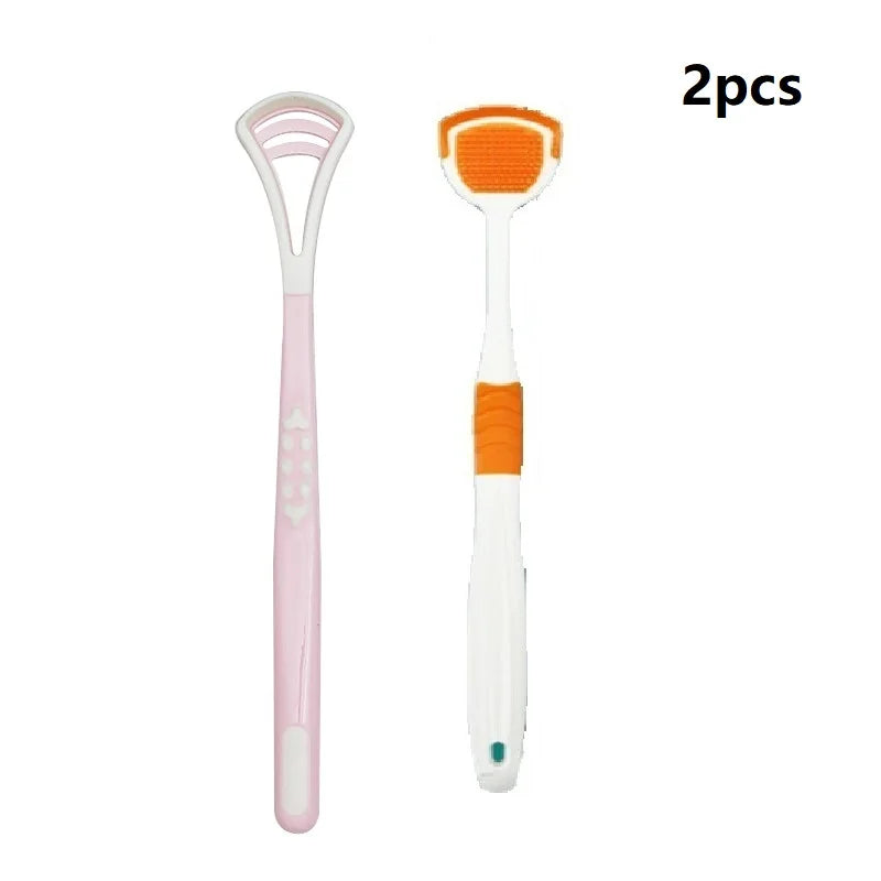 Tongue Scraper Oral Cleaner Brush Soft Silicone CleaningTongue Toothbrush Mouth Fresh Breath Scraping Hygiene Care Tools