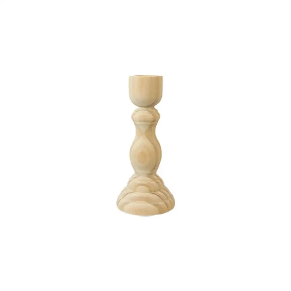 Wooden Candle Holder For Wedding Decorations Retro Wood Classic Candlestick andle Stand Party Living Room Home Decoration