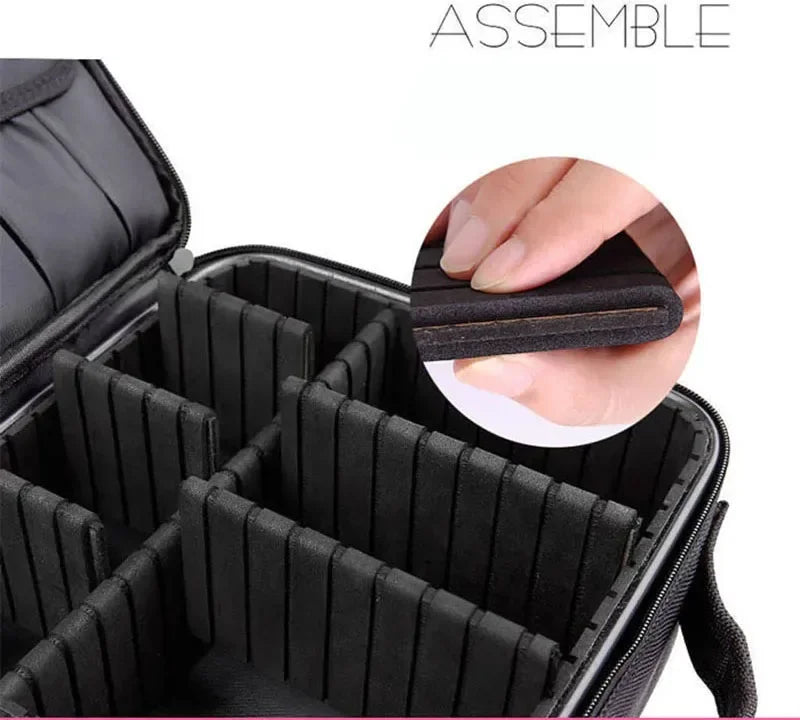 New Makeup Bag for Women Travel Waterproof Necessary Beauty Brush Embroidery Tool Storage Cosmetic Case Professional Makeup Box