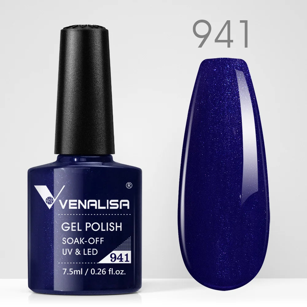 VENALISA Nail Gel Polish Semi Permanent Gellack Nail Art Salon TPO Free Glitter 7.5ml Soak off Organic UV LED Nail Gel Varnish